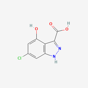 molecular formula C8H5ClN2O3 B3295155 6-Chloro-4-hydroxy-1H-indazole-3-carboxylic acid CAS No. 887569-75-7