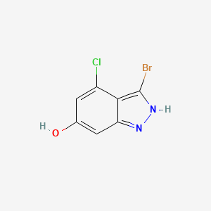 molecular formula C7H4BrClN2O B3295161 3-Bromo-4-chloro-6-hydroxyindazole CAS No. 887569-81-5