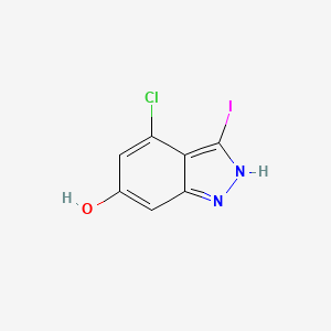 molecular formula C7H4ClIN2O B3295164 4-Chloro-6-hydroxy-3-iodo-1H-indazole CAS No. 887569-84-8