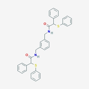 N,N'-(benzene-1,3-diyldimethanediyl)bis[2-phenyl-2-(phenylsulfanyl)acetamide]