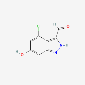 molecular formula C8H5ClN2O2 B3295171 4-Chloro-6-hydroxy-1H-indazole-3-carbaldehyde CAS No. 887569-90-6