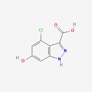 molecular formula C8H5ClN2O3 B3295178 4-Chloro-6-hydroxy-1H-indazole-3-carboxylic acid CAS No. 887569-93-9