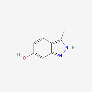 molecular formula C7H4I2N2O B3295218 3,4-Diiodo-6-hydroxy-1H-indazole CAS No. 887570-26-5