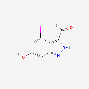 molecular formula C8H5IN2O2 B3295219 4-Iodo-6-hydroxy-1H-indazole-3-carbaldehyde CAS No. 887570-32-3