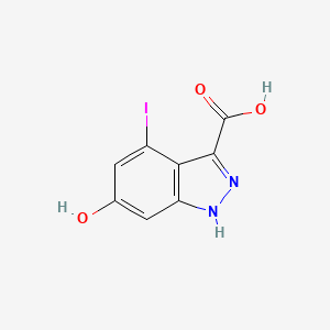 molecular formula C8H5IN2O3 B3295225 4-Iodo-6-hydroxy-1H-indazole-3-carboxylic acid CAS No. 887570-35-6