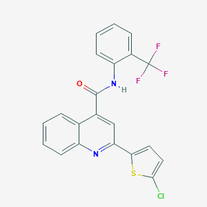 2-(5-chlorothiophen-2-yl)-N-[2-(trifluoromethyl)phenyl]quinoline-4-carboxamide