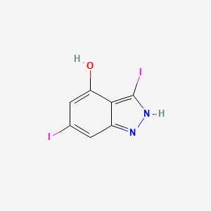 molecular formula C7H4I2N2O B3295243 3,6-Diiodo-4-hydroxyindazole CAS No. 887570-44-7