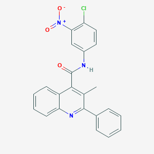 molecular formula C23H16ClN3O3 B329525 N-(4-chloro-3-nitrophenyl)-3-methyl-2-phenylquinoline-4-carboxamide 