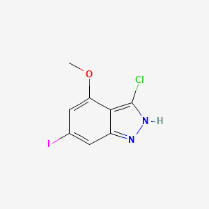 molecular formula C8H6ClIN2O B3295259 3-Chloro-6-iodo-4-methoxy-1H-indazole CAS No. 887570-55-0