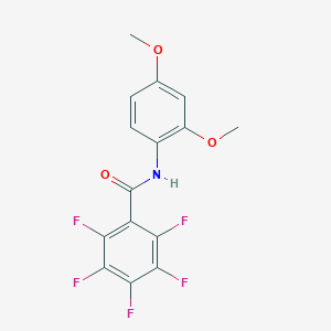 molecular formula C15H10F5NO3 B329526 N-(2,4-dimethoxyphenyl)-2,3,4,5,6-pentafluorobenzamide 