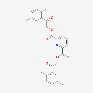 molecular formula C27H25NO6 B329528 Bis[2-(2,5-dimethylphenyl)-2-oxoethyl] pyridine-2,6-dicarboxylate 