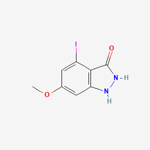 molecular formula C8H7IN2O2 B3295282 3-Hydroxy-4-iodo-6-methoxy-1H-indazole CAS No. 887570-73-2