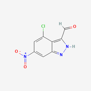 molecular formula C8H4ClN3O3 B3295290 4-Chloro-6-nitro-1H-indazole-3-carbaldehyde CAS No. 887570-76-5