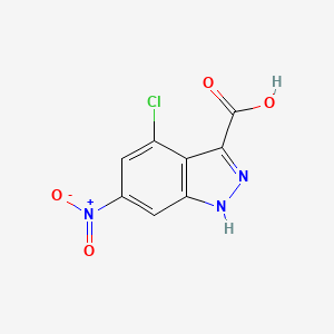 molecular formula C8H4ClN3O4 B3295295 4-chloro-6-nitro-1H-indazole-3-carboxylic acid CAS No. 887570-79-8
