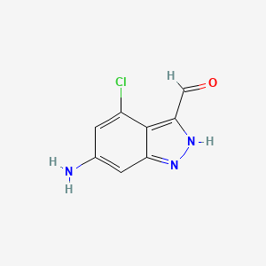 molecular formula C8H6ClN3O B3295302 6-amino-4-chloro-2H-indazole-3-carbaldehyde CAS No. 887570-82-3