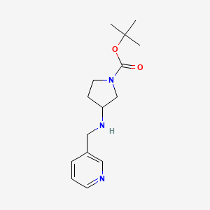 molecular formula C15H23N3O2 B3295306 tert-Butyl 3-((pyridin-3-ylmethyl)amino)pyrrolidine-1-carboxylate CAS No. 887578-94-1