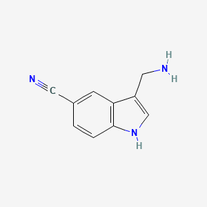 molecular formula C10H9N3 B3295317 3-(Aminomethyl)-1H-indole-5-carbonitrile CAS No. 887581-10-4