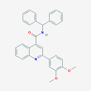 molecular formula C31H26N2O3 B329533 N-benzhydryl-2-(3,4-dimethoxyphenyl)-4-quinolinecarboxamide 
