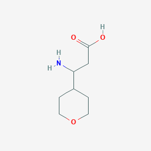 molecular formula C8H15NO3 B3295357 3-Amino-3-(oxan-4-yl)propanoic acid CAS No. 887586-62-1
