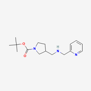 molecular formula C16H25N3O2 B3295381 tert-Butyl 3-(((pyridin-2-ylmethyl)amino)methyl)pyrrolidine-1-carboxylate CAS No. 887591-24-4