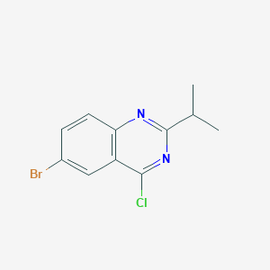 molecular formula C11H10BrClN2 B3295385 6-Bromo-4-chloro-2-isopropyl-quinazoline CAS No. 887592-11-2