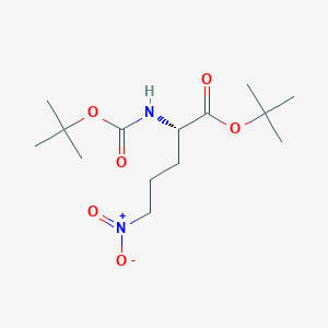 molecular formula C14H26N2O6 B3295400 (S)-tert-butyl 2-((tert-butoxycarbonyl)amino)-5-nitropentanoate CAS No. 887610-86-8