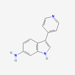molecular formula C13H11N3 B3295404 3-(pyridin-4-yl)-1H-indol-6-amine CAS No. 887615-80-7