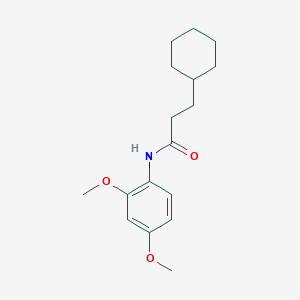 molecular formula C17H25NO3 B329541 3-cyclohexyl-N-(2,4-dimethoxyphenyl)propanamide 