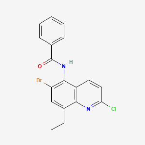molecular formula C18H14BrClN2O B3295431 N-(6-Bromo-2-chloro-8-ethylquinolin-5-yl)benzamide CAS No. 88784-09-2