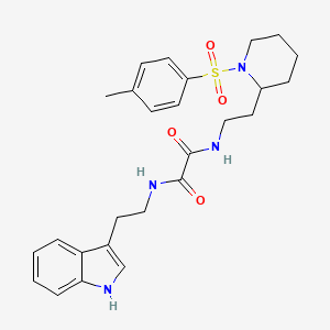 N1-(2-(1H-indol-3-yl)ethyl)-N2-(2-(1-tosylpiperidin-2-yl)ethyl)oxalamide