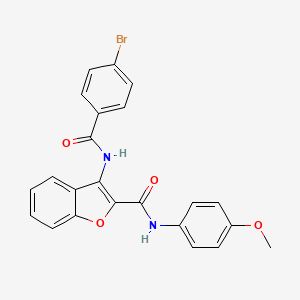 molecular formula C23H17BrN2O4 B3295439 3-(4-bromobenzamido)-N-(4-methoxyphenyl)benzofuran-2-carboxamide CAS No. 887872-27-7