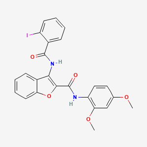 N-(2,4-dimethoxyphenyl)-3-(2-iodobenzamido)benzofuran-2-carboxamide