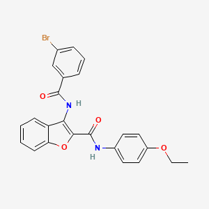 molecular formula C24H19BrN2O4 B3295455 3-(3-bromobenzamido)-N-(4-ethoxyphenyl)benzofuran-2-carboxamide CAS No. 887888-50-8