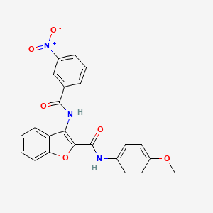 molecular formula C24H19N3O6 B3295460 N-(4-ethoxyphenyl)-3-(3-nitrobenzamido)benzofuran-2-carboxamide CAS No. 887889-06-7