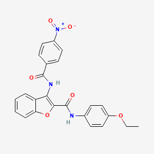 molecular formula C24H19N3O6 B3295461 N-(4-ethoxyphenyl)-3-(4-nitrobenzamido)benzofuran-2-carboxamide CAS No. 887889-12-5