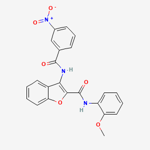 N-(2-methoxyphenyl)-3-(3-nitrobenzamido)benzofuran-2-carboxamide