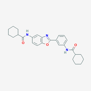 N-(2-{3-[(cyclohexylcarbonyl)amino]phenyl}-1,3-benzoxazol-5-yl)cyclohexanecarboxamide
