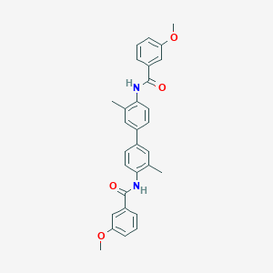 molecular formula C30H28N2O4 B329549 3-methoxy-N-{4'-[(3-methoxybenzoyl)amino]-3,3'-dimethyl[1,1'-biphenyl]-4-yl}benzamide 