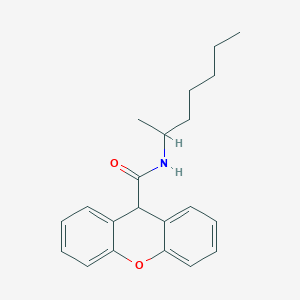 molecular formula C21H25NO2 B329550 N-(1-methylhexyl)-9H-xanthene-9-carboxamide 