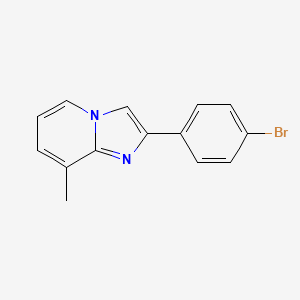 molecular formula C14H11BrN2 B3295518 2-(4-Bromophenyl)-8-methylimidazo[1,2-a]pyridine CAS No. 888-61-9