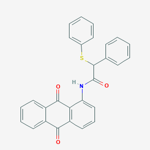 N-(9,10-dioxo-9,10-dihydro-1-anthracenyl)-2-phenyl-2-(phenylsulfanyl)acetamide