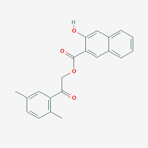 molecular formula C21H18O4 B329557 2-(2,5-Dimethylphenyl)-2-oxoethyl 3-hydroxy-2-naphthoate 