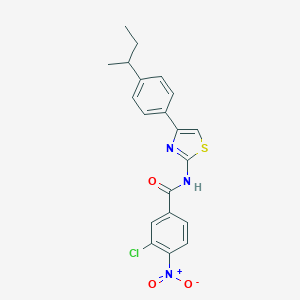 N-[4-(4-sec-butylphenyl)-1,3-thiazol-2-yl]-3-chloro-4-nitrobenzamide