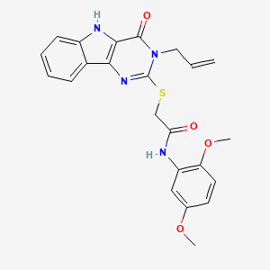 2-((3-allyl-4-oxo-4,5-dihydro-3H-pyrimido[5,4-b]indol-2-yl)thio)-N-(2,5-dimethoxyphenyl)acetamide
