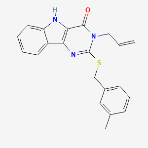 2-{[(3-methylphenyl)methyl]sulfanyl}-3-(prop-2-en-1-yl)-3H,4H,5H-pyrimido[5,4-b]indol-4-one