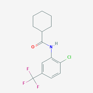 molecular formula C14H15ClF3NO B329567 N-[2-chloro-5-(trifluoromethyl)phenyl]cyclohexanecarboxamide 