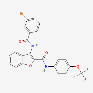 molecular formula C23H14BrF3N2O4 B3295675 3-(3-bromobenzamido)-N-(4-(trifluoromethoxy)phenyl)benzofuran-2-carboxamide CAS No. 888457-44-1