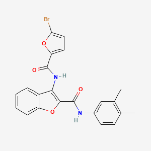 3-(5-bromofuran-2-carboxamido)-N-(3,4-dimethylphenyl)benzofuran-2-carboxamide