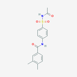 molecular formula C17H18N2O4S B329572 N-[4-(acetylsulfamoyl)phenyl]-3,4-dimethylbenzamide 