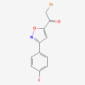 molecular formula C11H7BrFNO2 B3295723 3-[(4-Fluorophenyl)-5-(2-bromoacetyl)]isoxazole CAS No. 888723-43-1
